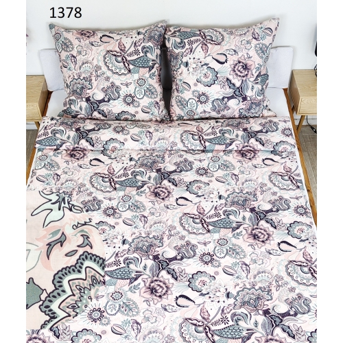 Pościel bawełniana z płótna 160- eleganckie ornamenty róż 1378